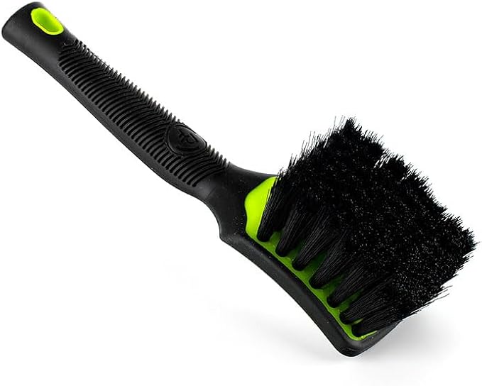 Detail Factory - ProGrip Interior Scrub Brush - Soft Bristles - Rubber Grip for Maximum Stability and Comfort - Curved Head Profile for Better Clearance - Octane Ectoplasm