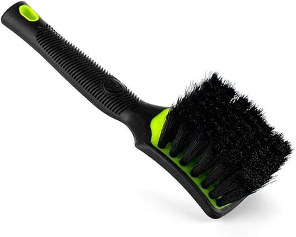 Detail Factory - ProGrip Interior Scrub Brush - Soft Bristles - Rubber Grip for Maximum Stability and Comfort - Curved Head Profile for Better Clearance - Octane Ectoplasm