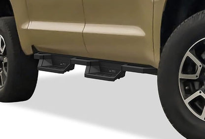 APS Stainless Steel 6.5in Nerf Bars Pocket Steps Square Tube Rocker Guards Compatible with Toyota Tundra CrewMax Cab 07-21