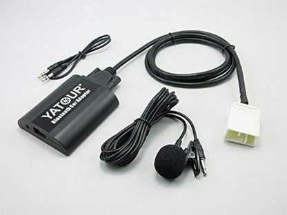 Car Bluetoot-h Adapter, Digital Car Stereo Aux Interface with Power 3.5mm Music Compatible for Honda Goldwing GL1800 2001-2005 Standard, Max 6 folders (BTA- HON2F)