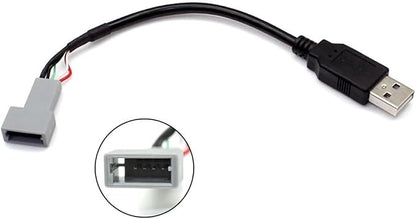 USB Adapter Cable 4 Pin USB2.0 Female to Male Connector Compatible with Hyundai-Kia Android-Multimedia System, ABS 20cm Extension for In-Car Audio Interface Wiring Behind Radio Installation(USB)