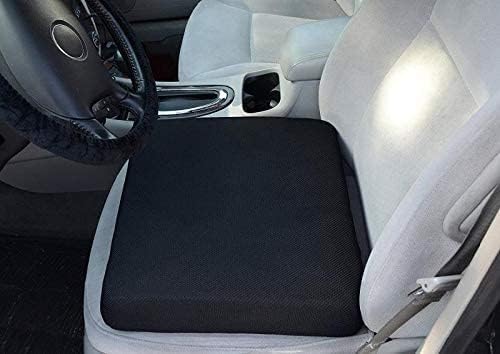Portable Seat Cushion for Office Soft Memory Foam Seat Cushion Non Slip Bottom with Carry Handle,Washable Cover，Comfortable Coccyx Cushion for Home Office Chair Pad，Car Seat, Wheelchair (Black)