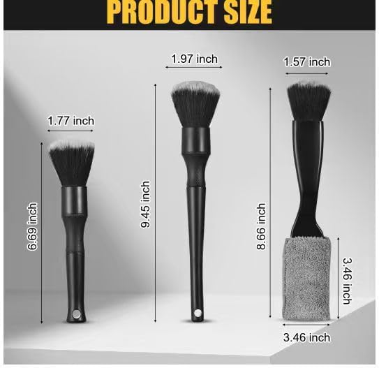 Car Detailing Brush Set Interior Dust Brush,Cleaning Tool Efficient Dust Removal for Car Interior,Computers,Keyboards,Digital Device