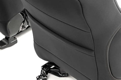 Rough Country Neoprene Seat Covers for Toyota Tacoma (2016-2023) - Waterproof, UV Resistant, Foam Padded, F/R Seat Cover Set