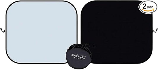 Two-Piece Windshield Sun Shade | Compatible for Chrysler Pacifica (2017-2026) Certified 99.87% UVB & 99.02% UVA Car Sun Shade. Award Winning Sunshade -Patented Technology - Car Shades by Kinder Fluff