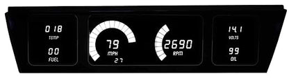 Intellitronix LED Digital Replacement Gauge Panel for 1977-1990 Chevrolet Impala & Caprice - Complete Dash Cluster Upgrade with Speedometer, Tachometer & Sending Units (White)
