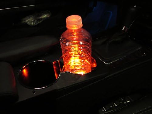 iJDMTOY 3-SMD LED Cup Holder, Glove Box, Ashtray Accent Lighting Strip Lights, Brilliant Red