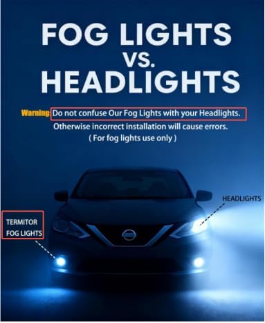 Termitor H4/9003/HB2 LED Bulbs, 50,000LM 1200% Ultra Brighter, 6500K Cool White, 85000Hrs Long Life with Cooling Fan, 1:1 Halogen Size, Plug and Play, H4 Fog Lights Bulbs, Pack of 2