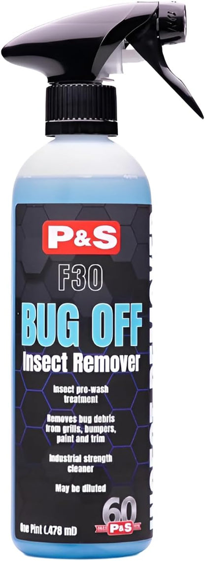 P&S Professional Detail Products Bug Off Insect Remover – Industrial-Strength Bug Splatter Cleaner, Safe for Paint, Trim & Grills, Pre-Wash Treatment, Easy Spray & Rinse Formula - 16oz