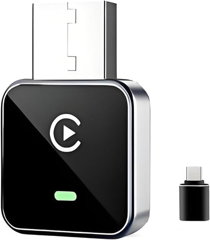 2-in-1 Wireless CarPlay Adapter for iPhone iOS & Android 11+, Plug and Play, Fast Auto-Connect, Realtek 8730E Chip Stable & No Latency, Wired to Wireless Adapter with USB-A/Type-C Port (CM101)