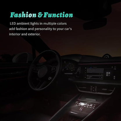 4PCS USB LED Car Interior Atmosphere Lamp, Plug-in USB Decor Night Light, Portable Auto Ambient Lighting Kit, Universal Vehicle Interior Accessories Mini USB LED Light for Most Cars (4 Colors)