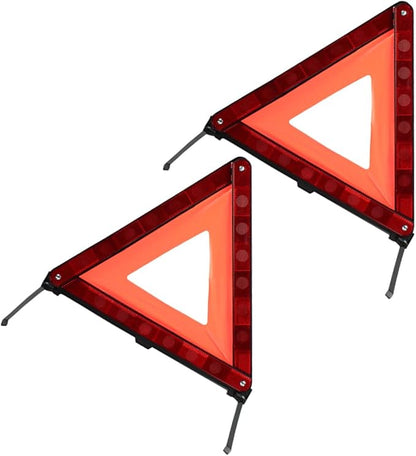 Healifty 2pcs Emergency Roadside Kit Car Warning Sign Triangle Road Safety Warning Triangle for Vehicles