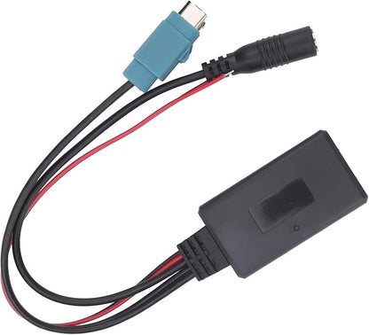 Qiilu for Cda 9884 Bluetooth Adapter Car Bluetooth Radio Cable Abs Car Bluetooth Radio Aux Cable Microphone Handsfree Adapter Fit for Kce‑236B Cda‑9852 E