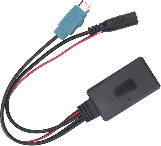 Qiilu for Cda 9884 Bluetooth Adapter Car Bluetooth Radio Cable Abs Car Bluetooth Radio Aux Cable Microphone Handsfree Adapter Fit for Kce‑236B Cda‑9852 E