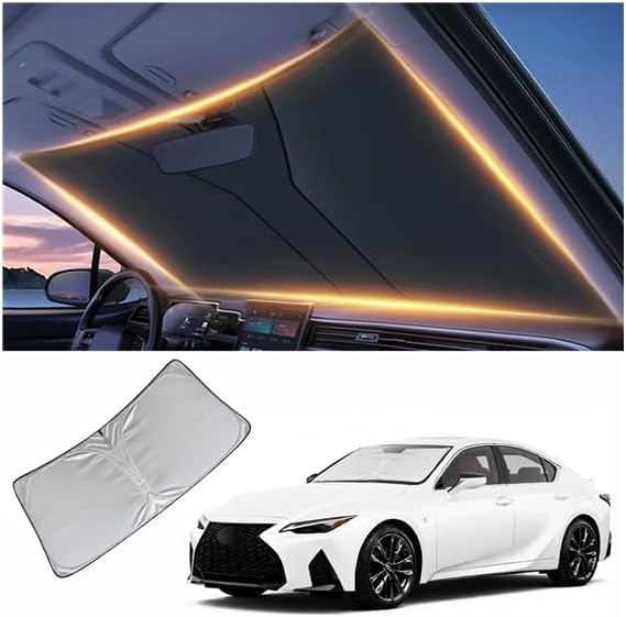Windshield Sun Shade for Lexus is 300, is 350, is 500, is 250, is 200T Front Window Shades Cover for 2014-2024 2025 2026 is Windshield Sun Visor Protector Car Accessories