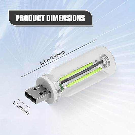 USB LED Car Interior Atmosphere Light, Car USB Night Light, Plug-in Auto Ambient Lighting Retro Lamps, Touch Adjustment LED Automotive Night Lamp Auto Accessories for bedrooms Camping (Green)