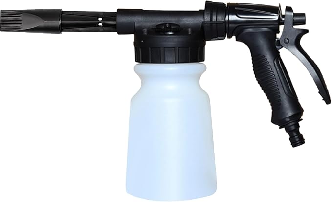 ZIMISI Car Wash Foam Gun, Foam Cannon for Hose, Professional Car Foam Sprayer with 6 Levels Foam Concentration, Spray Gun Cleaner, Connects to Any Garden Hose (Black)