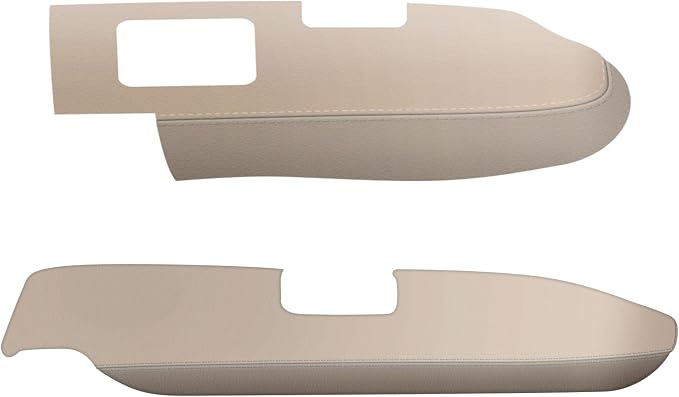 AOMSAZTO Front Door Panels Armrest Cover Leather Left & Right for Honda Cr-V CRV 2007-2012 (Beige)