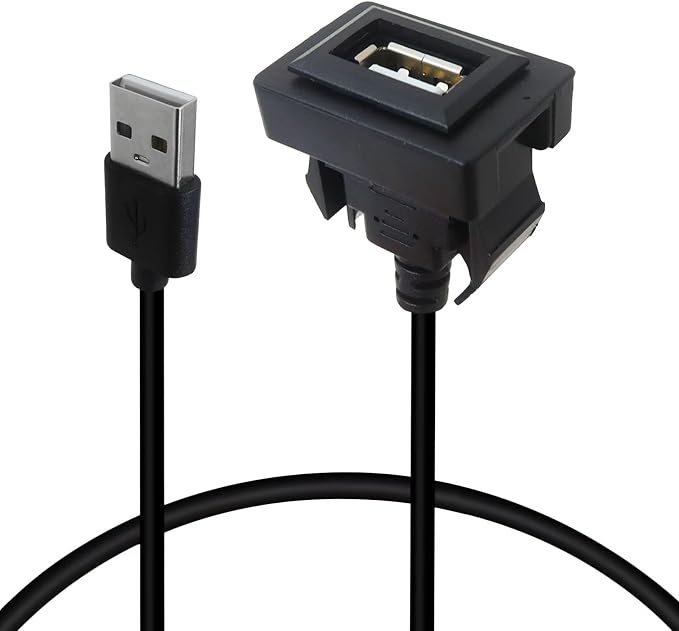 GRABOTE Male to Female USB Power Socket Adapter, USB Port Car Charger Compatible with Toyota Corolla 2007–2009