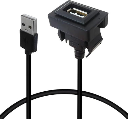 GRABOTE Male to Female USB Power Socket Adapter, USB Port Car Charger Compatible with Toyota Corolla 2007–2009