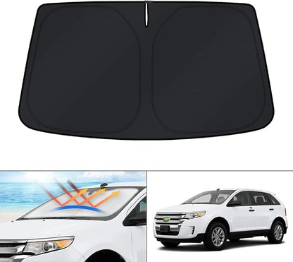 KUST Windshield Sun Shade for Ford Edge 2007-2012 2013 2014 Accessories Sunshade Window Sun Visor Protector Foldable Block UV Rays