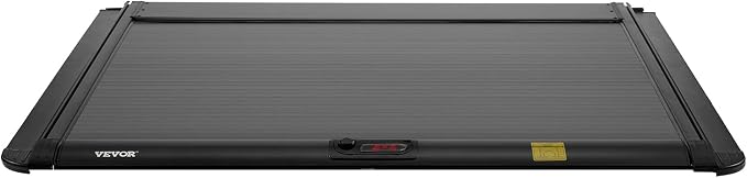 VEVOR Retractable Tonneau Cover, 5.5 ft Hard Retractable Tonneau Cover with Built-in Drainage Pipe for 2021-2024 Ford F-150 Crew Cab, Customized Design with Double-Lock & T-Slot