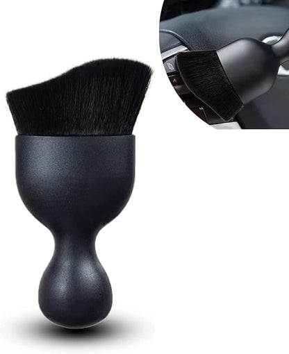 1 PC Car Interior Dust Brush, Auto Scratch Free Detailing Brush, Soft Car Interior Cleaning Brush Auto Accessories for Automotive Dashboard, Air Conditioner Vents, Computer (Black)