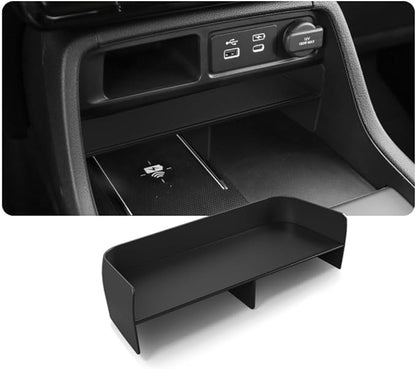 BIBIBO 4Pack for New 2026 Honda Pilot Center Console Organizer 2026 Pilot Console Armrest Tray+Cup Holder +Wireless Charging Mat +Central Divider Insert Organizer 2026 Honda Pilot Accessories