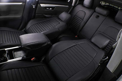 EKR CRV Car Seat Covers Custom Fit for Honda CRV 2012 2013 2014 (Not for LX) Leather Truck Seat Cover for SUV Full Set,Waterproof Car Seat Cushion, Faux Leather (Black)