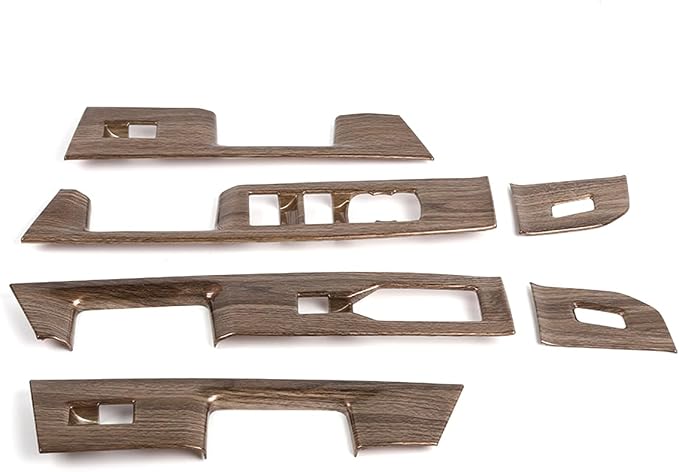 GZXinWei Wood Grain Door Window Control Switch Panel Trim Cover Sticker for Ford F150 2021 2022 2023 2024 2025 2026 Interior Upgrade Accessories