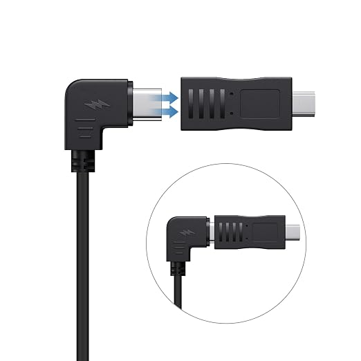 Dash Cam USB C Cable for REDTIGER F7N, 11.5 ft Power Cord for Rove R2-4K Camera, with Mini USB Adapter