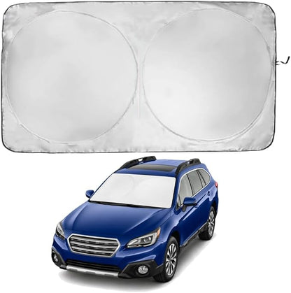 Windshield Sun Shade | Compatible for Subaru Outback 2015-2019 | Certified 99.87% UVB & 99.02% UVA Car Sun Shade. Award Winning Sunshade - Patented Technology | Car Shades by Kinder Fluff