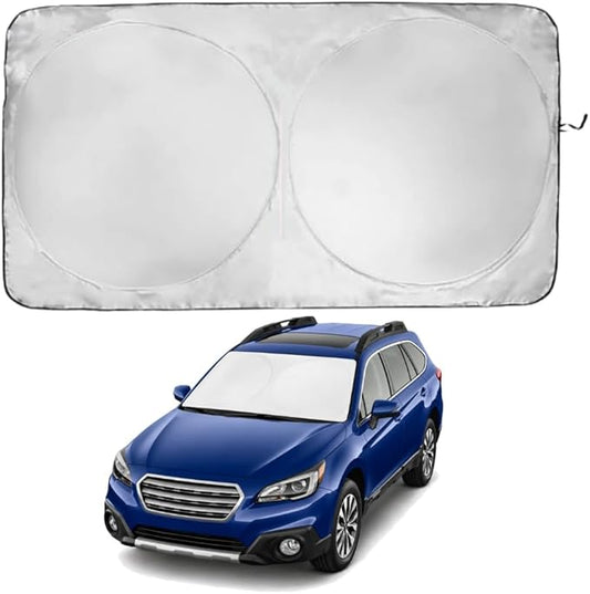 Windshield Sun Shade | Compatible for Subaru Outback 2015-2019 | Certified 99.87% UVB & 99.02% UVA Car Sun Shade. Award Winning Sunshade - Patented Technology | Car Shades by Kinder Fluff