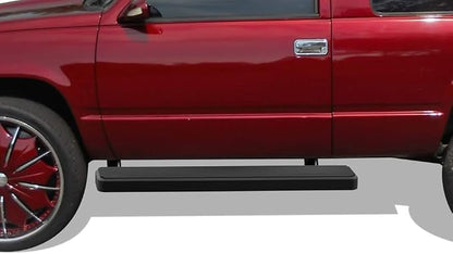 APS 6in Black Stainless Steel Running Boards Compatible with Chevy GMC CK Pickup Regular Cab 88-98