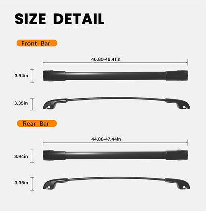 Lockbale 300lbs Roof Rack Cross Bars Fit for Volkswagen VW Atlas 2017-2026 (Not for Atlas Cross Sport), Heavy Duty Aluminum Roof Rails Crossbars Rooftop Cargo Bars Luggage Bike Kayak Racks