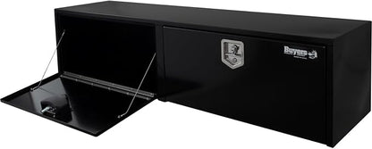 Buyers Products 1704320 Black Steel Underbody Truck Tool Box – 24 x 24 x 72 Inch - Truck Bed & Underbelly RV Storage Box, Locking T-Latch, Weather-Resistant, Heavy-Duty Flatbed Job Box, Made in USA
