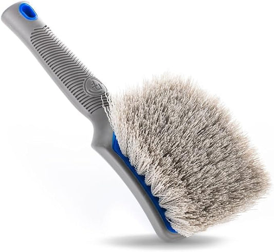 Detail Factory - ProGrip XL Tire Brush - Ergonomic ProGrip Handle - Stiff Synthetic Bristles to Cut Through Grime - Avalanche