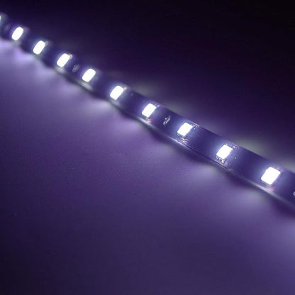 DC 12V Waterproof 1Ft 12 LED Strip Underbody Light with 6 inches Wires for Motor (White,Pack of 6)