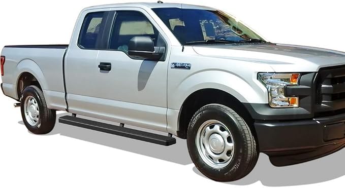 APS (Black 5 inches) Stainless Steel Running Boards Nerf Bars Side Steps Compatible with Ford F150 2015-2026 Super Cab & F-250 F-350 Super Duty 2017-2026