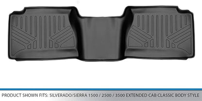 SMARTLINER Floor Mats 2nd Row Liner for 1999-2006 Chevrolet Silverado 1500