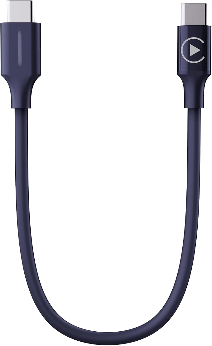 Bluetooth Headset CarPlay Bypass Activation Cable for Motorcycle | Enable CarPlay without Headset, 2-in-1 Design | Phone Charging Supported, Black/1.64ft, More Stable & Safer