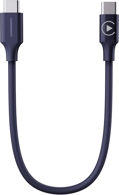 Bluetooth Headset CarPlay Bypass Activation Cable for Motorcycle | Enable CarPlay without Headset, 2-in-1 Design | Phone Charging Supported, Black/1.64ft, More Stable & Safer