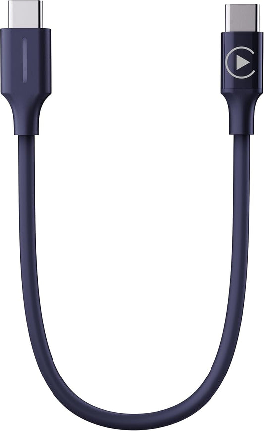 2-in-1 Bluetooth Headset Bypass Activation Cable for Motorcycle | Custom-Engineered for Street Glide 2024-2026 with Skyline OS, Enable CarPlay without Headset, 6", Black,C to C Support Charge