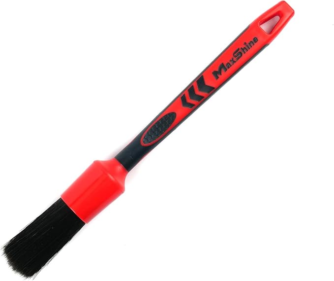 Maxshine Small #10 Universal Detailing Brush – Black Classic with Soft Synthetic Bristles – Durable, High-Density Brush for Interior, Exterior, Leather Seats, Engine Bay & Wheels