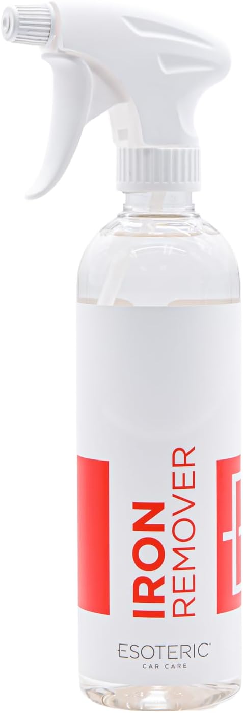 ESOTERIC Iron Remover Decontamination Spray, Easy to Use, Iron Remover Car Detailing Supplies, Activates Red, Less Odor, Removes Iron Brake Fallout, Perfect for Your Car Detailing Kit (16oz)