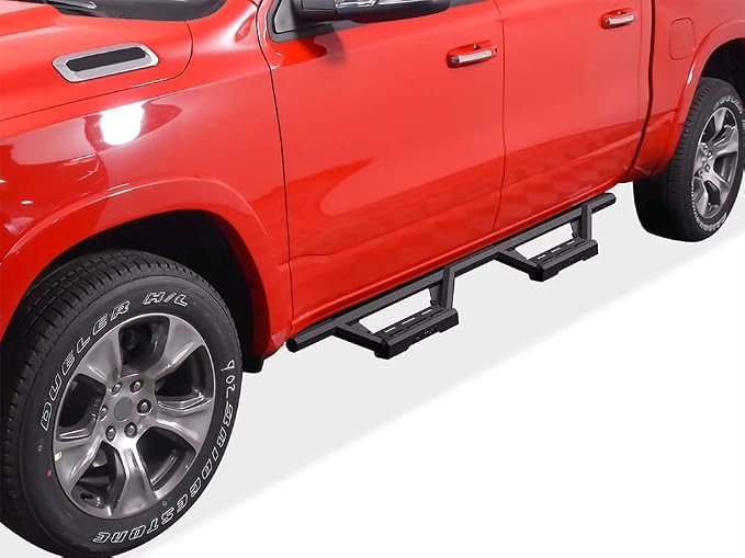 APS Drop Steps Running Boards Compatible with Ram 1500 2019-2026 Crew Cab (Will Not Fit 2018 Previous Generation Build in 19-24) | Stainless Steel | Anti-Slip | 500lbs Capacity | 5-Year Warranty