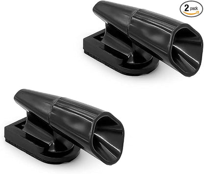 8sanlione Deer Whistles for Car, 2 Packs Ultrasonic & Wind Deer Alert for Car Avoids Animal Collisions, Deer Warning Devices for Vehicles & Motorcycles (Black)