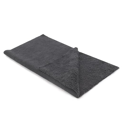 SPTA Microfiber Cleaning Towel, Microfiber Cleaning Cloth for Car Washing, 12 Pack Streak-Free, Ultra Absorbent, Washable for All Purpose Terry Microfiber Towels, 16.1in x 16.1in, 350GSM, Grey-MT038