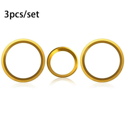 Auovo AC Climate Control Knob Outer Ring Covers Accessories for Subaru Crosstrek 2018-2022 2023 / Impreza 2017-2023 / Forester 2019-2024 Interior Air Condition Switch Control Trim (Gold)