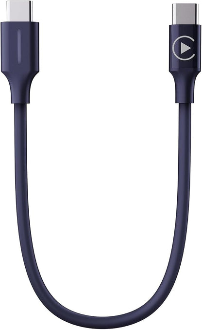 2-in-1 Headset Bypass Cable for Motorcycle, CarPlay Jumper Adapter, Enable CarPlay on Harley/Indian/Goldwing Without Bluetooth Headset, USB-C to USB-C Support Charging,Black/3.3Ft